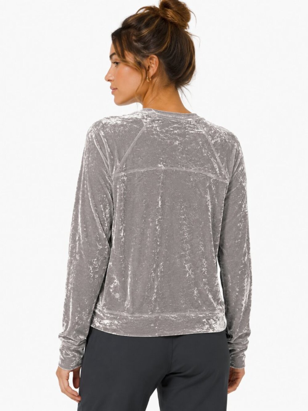 Lululemon Warm Down Crew Crushed Velvet Chrome *Sz 8* Special Edition Silver